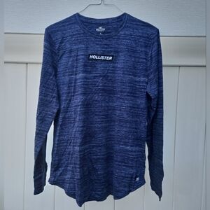 Hollister Navy Heather Long Sleeve Tee